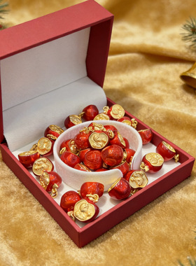 通体18k白雪公主苹果吊坠Au750硬金福家同款黄金项链送女友礼物