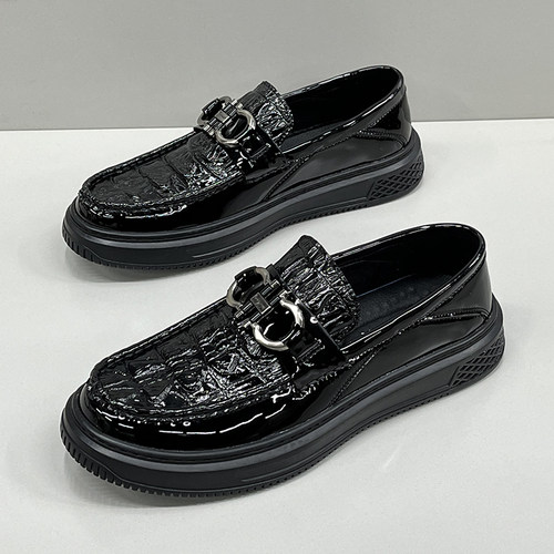 2025豆豆鞋乐福鞋一脚蹬男鞋皮鞋