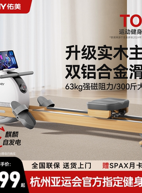 佑美划船机家用健身器材燃脂磁阻静音综合训练器小型智能滑船器R6