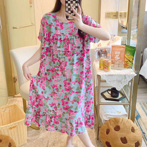 棉绸夏季甜美防凸点睡裙