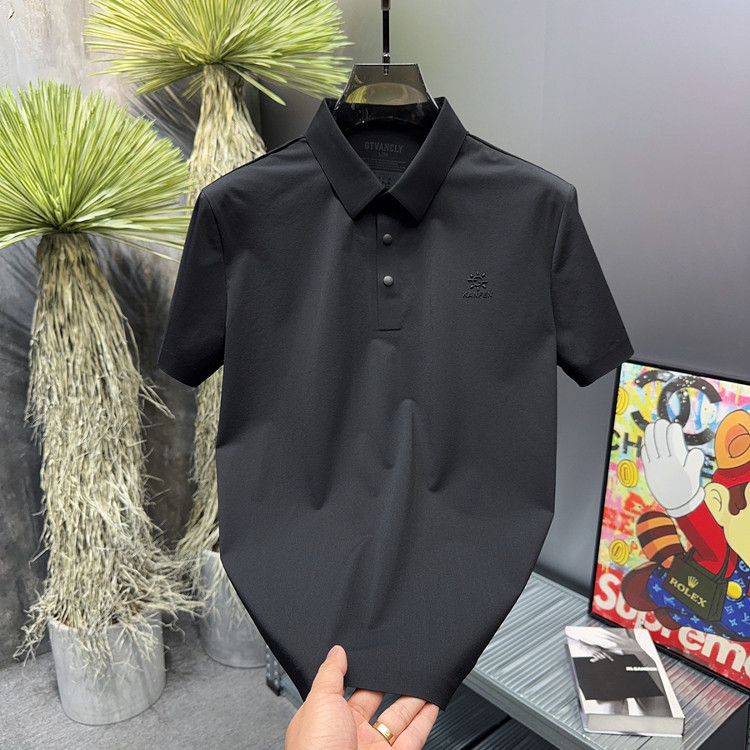 无缝男短袖圆领修身品质T恤polo