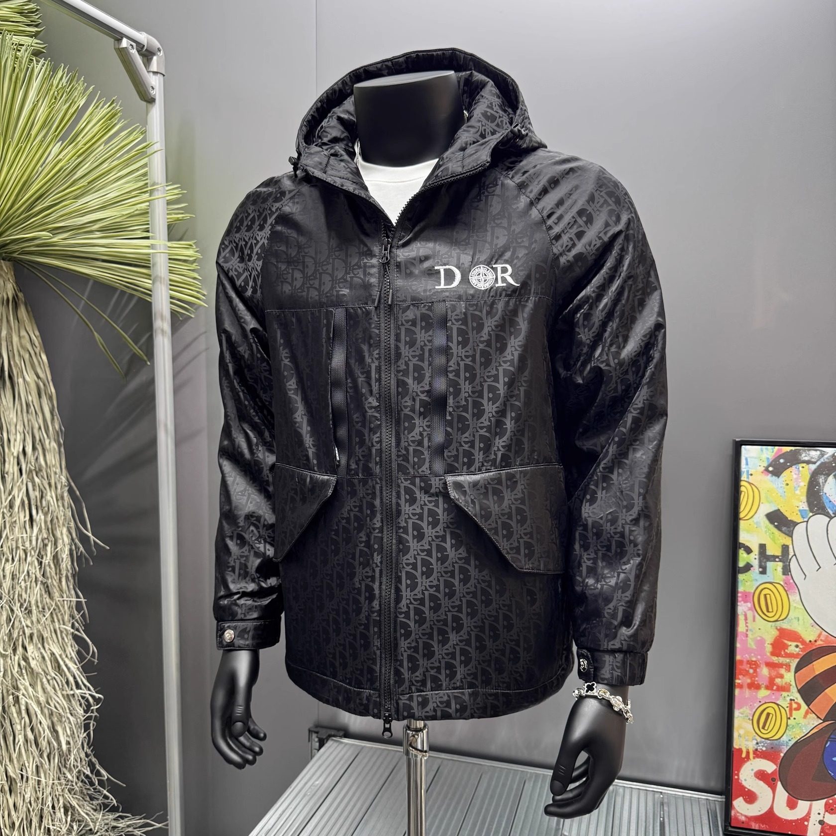 男士连帽轻薄保暖棉服厚夹克外套