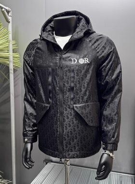 男士连帽轻薄保暖棉服厚夹克外套