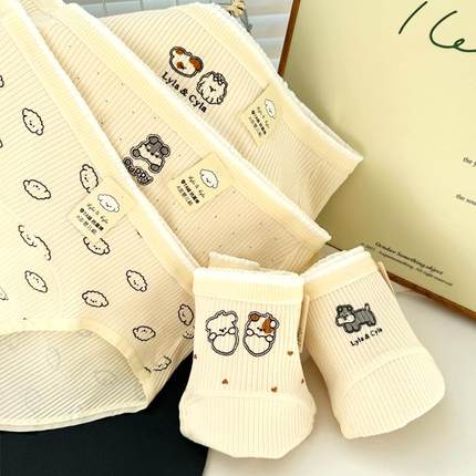 断码特惠~7a级抗菌内裤女生纯棉裆加长裆a类棉学生卡通可爱三角裤