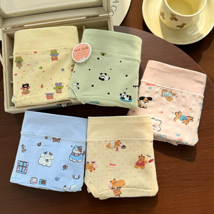 女生纯棉裆中腰卡通甜美可爱透气学生三角裤 内裤 礼物 新款 小熊