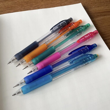 日本ZEBRA斑马Tapli耐用铅笔透明彩色杆活动铅笔MA1自动铅笔收藏