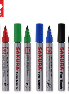 日本SAKURA樱花单头记号笔130油性笔圆头包装笔大头箱头笔12支装