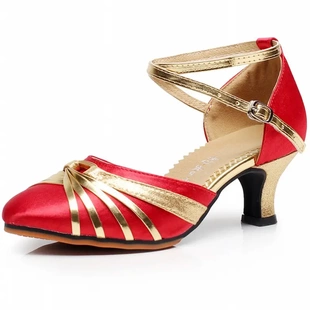 交谊广场舞蹈鞋 新款 跳舞鞋 中低跟舞蹈鞋 拉丁舞鞋 成人女式