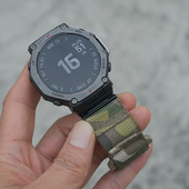 华米 颂拓 华为 适用于佳明 amazfit 小米 高驰 OPPO运动手表户外手表22mm连接器MC迷彩回环尼龙速干表带腕带