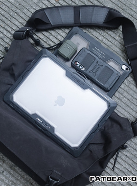 肥熊适用苹果MacBook Pro 2022/2020款M2/M1/13寸/13.3寸防摔保护壳外壳电脑壳保护套军事风战术机能风格