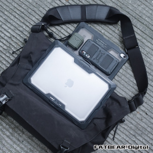 2020款 肥熊适用苹果MacBook 13.3寸防摔保护壳外壳电脑壳保护套军事风战术机能风格 2022 13寸 Pro