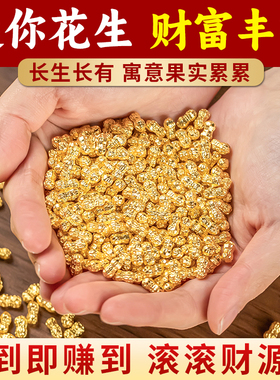 合金迷你花生聚宝盆家居饰品摆件