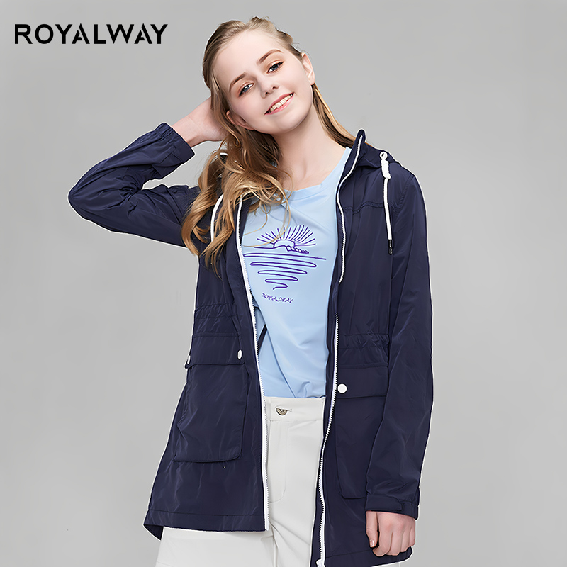ROYALWAY春秋休闲风衣中长款轻薄