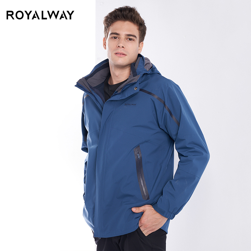 ROYALWAY三合一冲锋衣男抓绒内胆