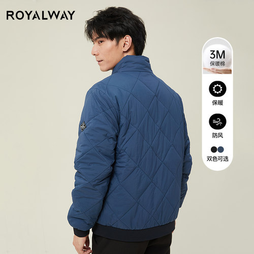 ROYALWAY秋冬短款保暖棉服3M棉