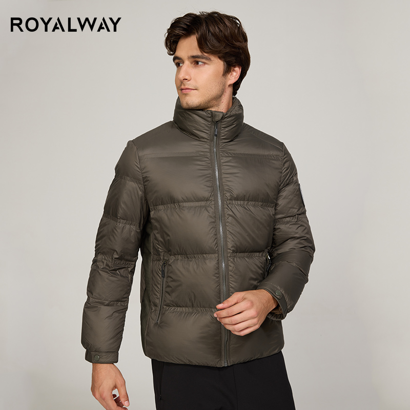 ROYALWAY立领羽绒服鸭绒短款85绒