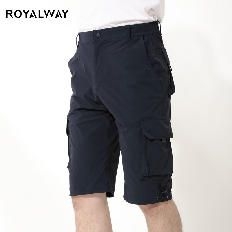 ROYALWAY夏季男款中裤五分裤新款休闲短裤弹力速干工装裤口袋裤子