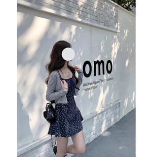 碎花吊带连衣裙收腰裙子女2026新款早春配开衫小个子绝美韩系穿搭