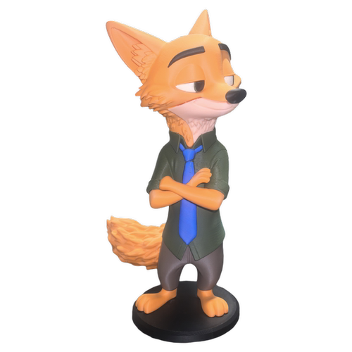 疯狂动物城尼克3D打印手办摆件