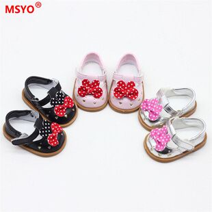 航家女孩子18美国皮鞋热销娃娃鞋配件寸过家家 玩偶蝴蝶结 服装卡