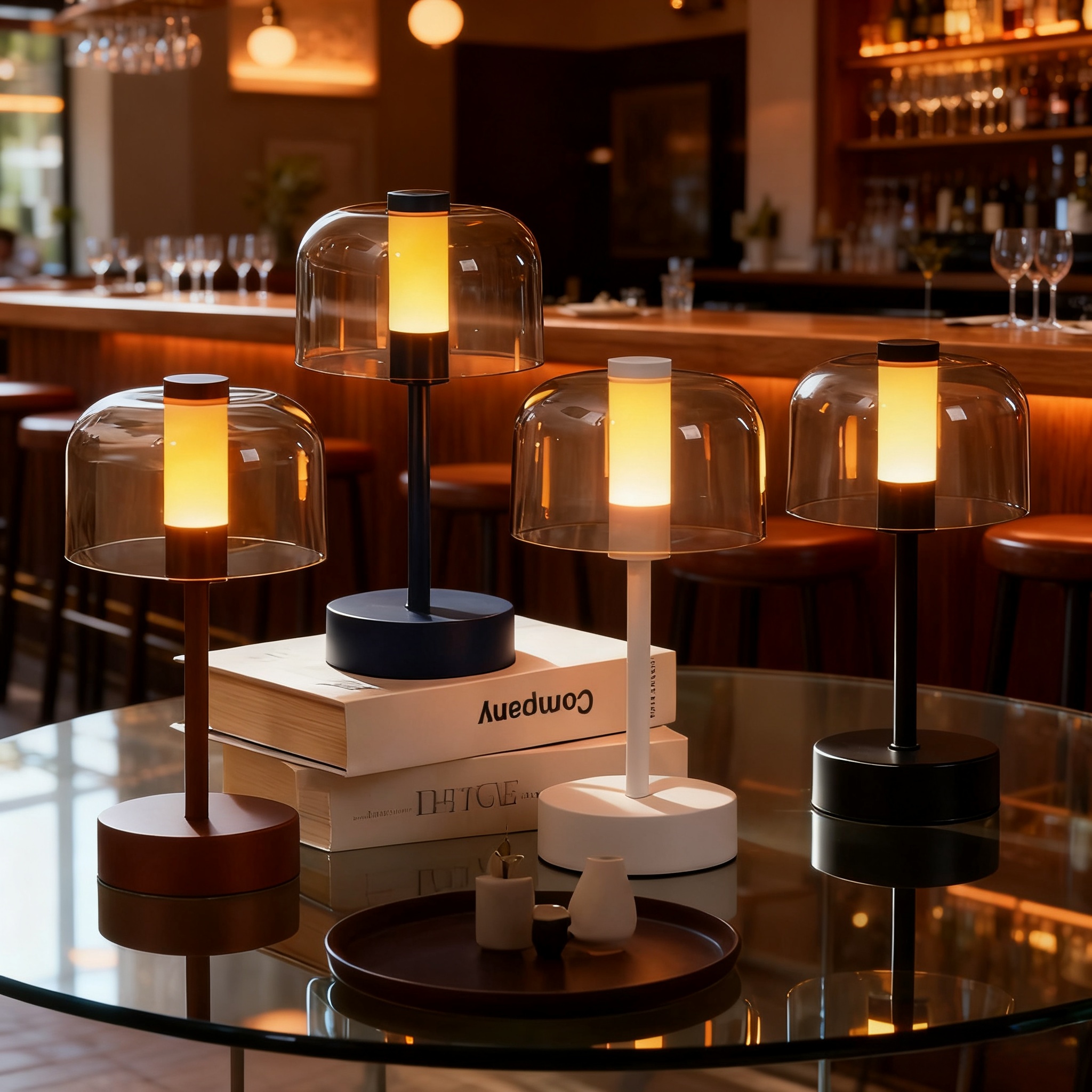 充电台灯轻奢北欧卧室床头灯高级感创意餐厅酒吧台装饰氛围小夜灯