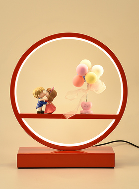 结婚台灯婚房床头灯新娘陪嫁灯长明命灯结婚台灯红色喜灯结婚礼物