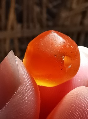 11774【橙红老玛瑙六棱顶珠｜多宝串的灵魂C位！】