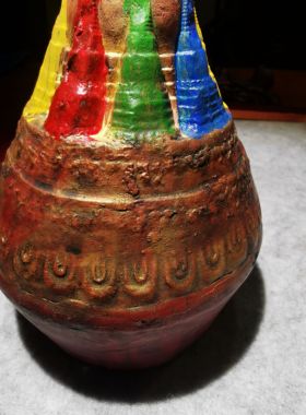 13868  藏传老药泥娘拉擦擦摆件