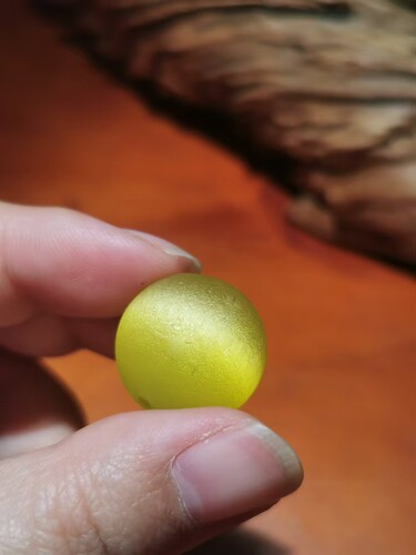 汉传清代官造拒马河老猫眼琉璃珠