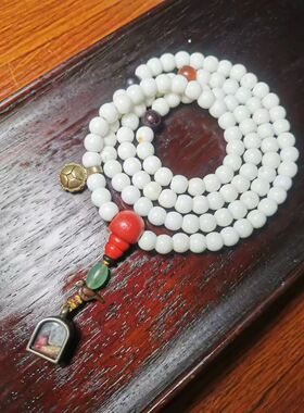 藏传老车蟝108佛珠xizang ​Ancient Conch Shell Prayer Beads