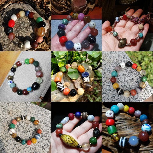 古珠多宝手串 文玩老珠子Old Ancient Pearl Treasure Bracelet94