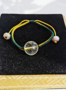 10716水晶珍珠手链女士手链简约时尚配饰百搭手串绳老珠子收藏