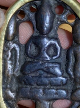 13543 藏传老天铁西方三圣护身牌项链吊坠