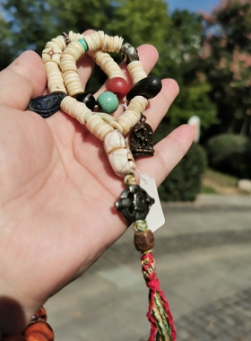 15345 藏传老高级白108手持