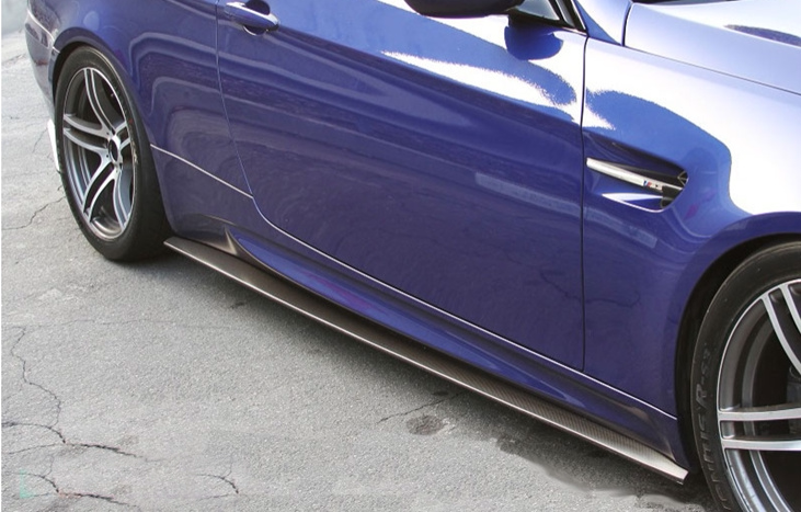 适用于宝马3系e92e93 m3碳纤维侧裙下巴侧铲裙边改装包围