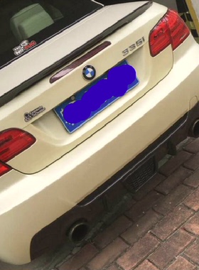 适用于宝马3系E92E93 M-TECH MTECH碳纤维后尾唇开孔扰流下巴改装