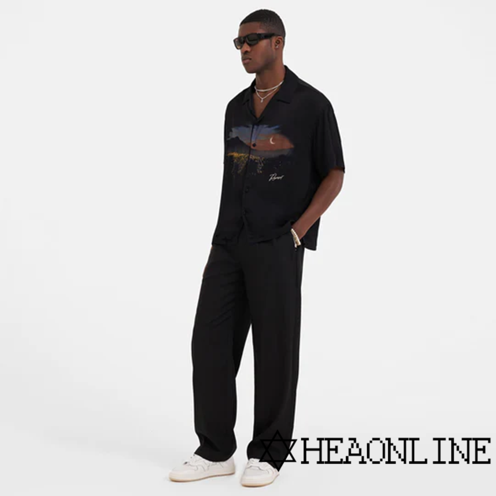 【hea】英国代购represent休闲古巴领宽松衬衫男短袖ins潮23年春