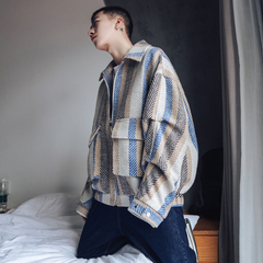 Fall and Winter Loose Shoulder Famous Wind Jacket Jacket Male