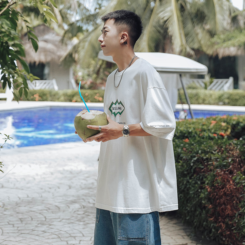 2021夏季新款印花短袖T恤（95%棉5%氨綸）