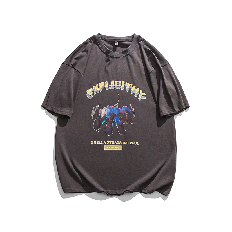 夏季卡通印花短袖T恤  （100%棉）