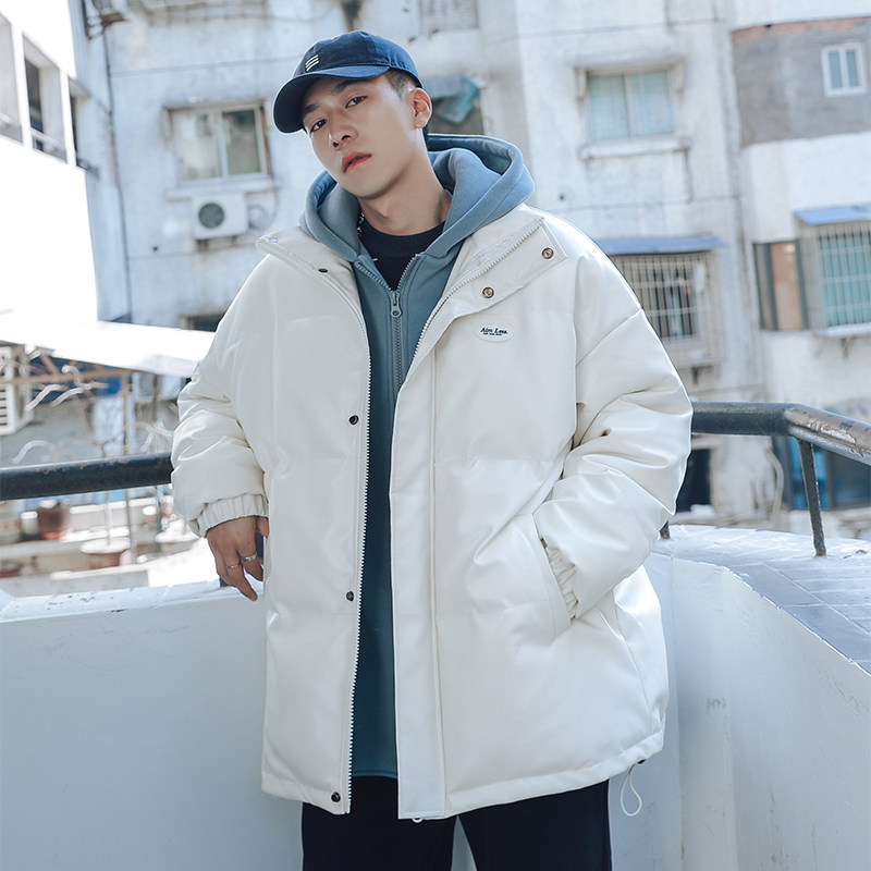 Winter popular hooded leather cotton clothing (50% Pu, 50% polyester)