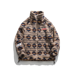 冬季新品毛絨寬鬆夾克聚酯纖維