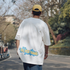 Summer cartoon letter short sleeve T-shirt (100% cotton)