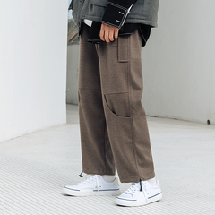 秋季多口袋休閒褲滌人棉氨綸