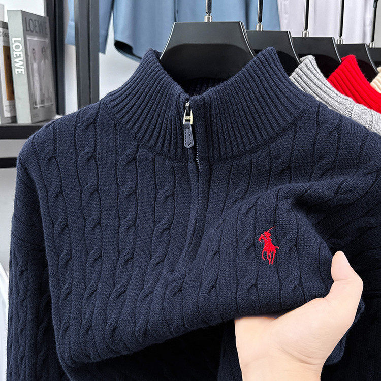 保罗正品新款春装2026立领拉链男士休闲针织衫长袖毛衣外套大码,男装,针织衫/毛衣,淘宝优惠券,粉丝福利购,淘宝优惠卷