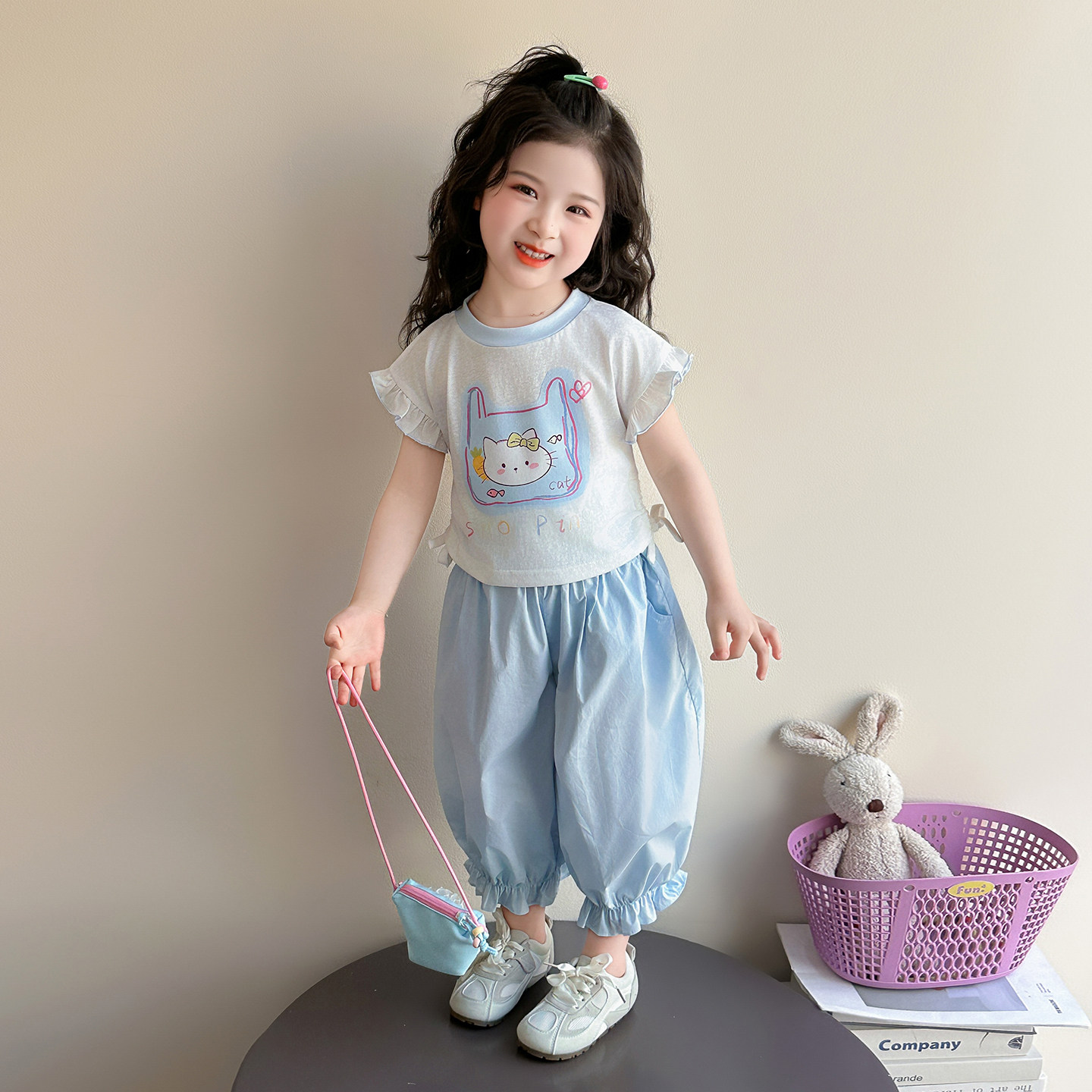 女童夏款短袖套装儿童夏季两件套