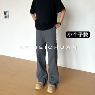 2021M版 雾霾灰 型工装 裤 北北川 男生复古口袋直筒长裤 小个子款