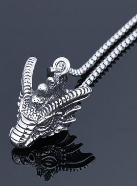 嘻哈复古街头高级感新款蹦迪百搭尚钛钢吊坠潮人欧美个性动物吊坠