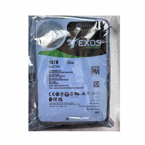 Seagate希捷Exos X18 ST10000NM018G 10T SATA 7.2K 企业级硬盘