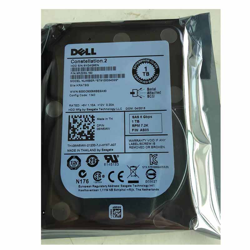 全新 DELL/希捷 ST91000640SS 1TB SAS 7.2K 2.5 09W5WV 服务硬盘